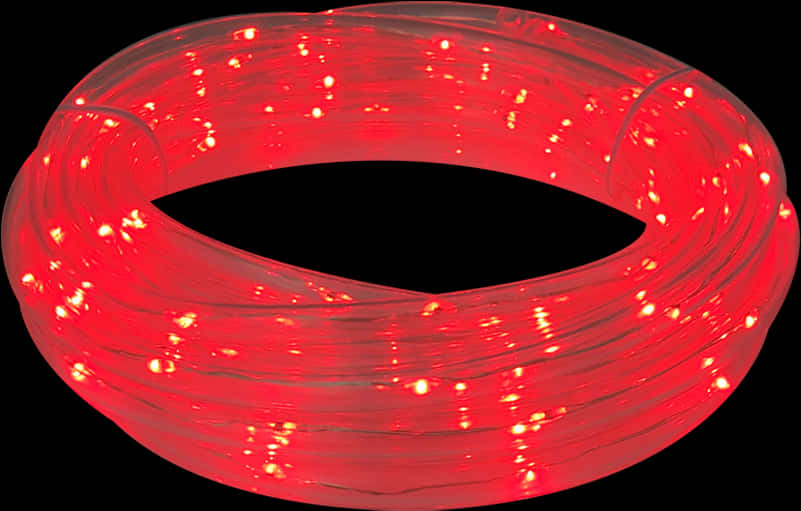 Red L E D Light Strip Coiled