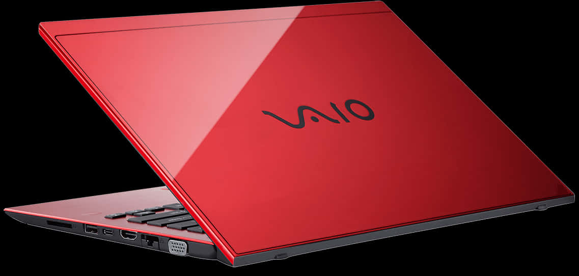 Red Laptop V A I O Side View