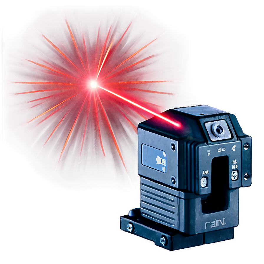 Red Laser Beam With Flare Png 06272024