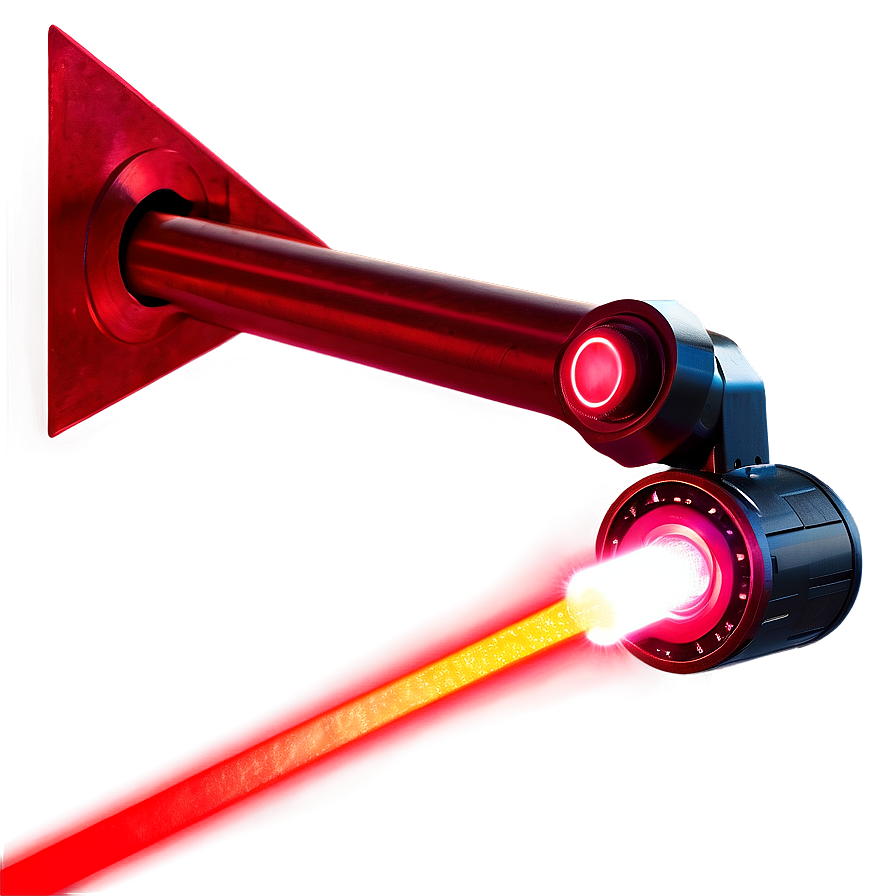 Red Laser Beam With Flare Png 06272024