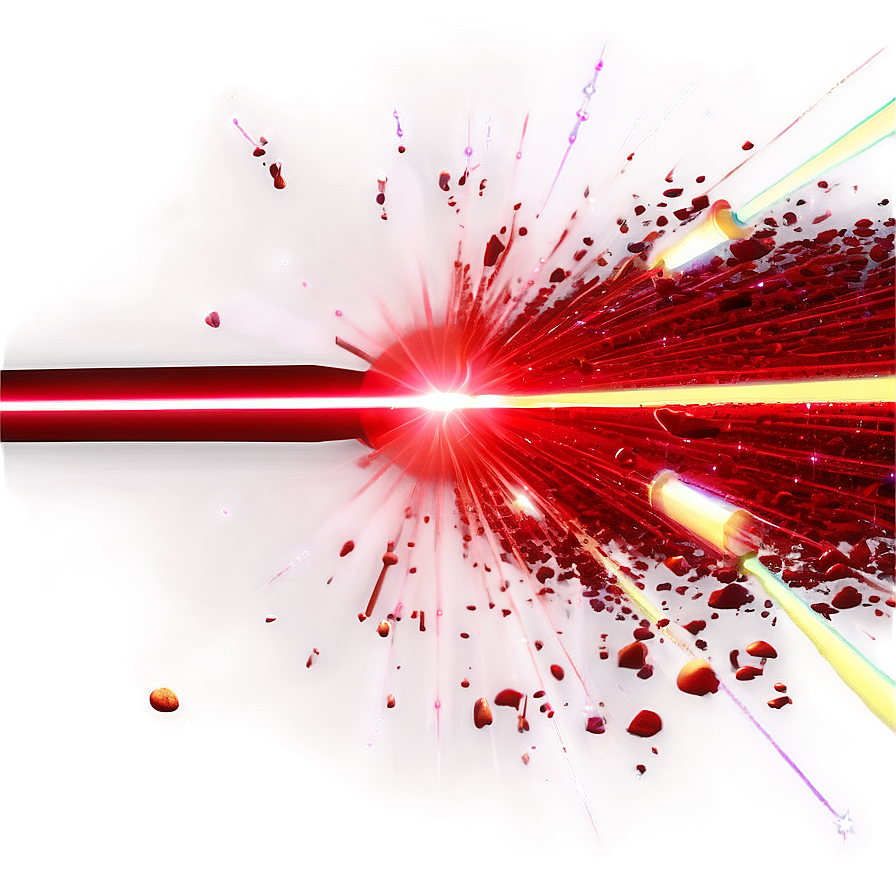 Red Laser Beam With Particles Png 61