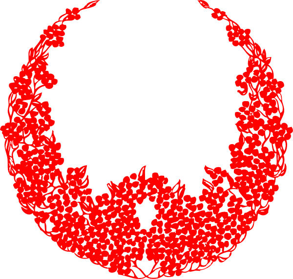 Red Laurel Wreath Graphic