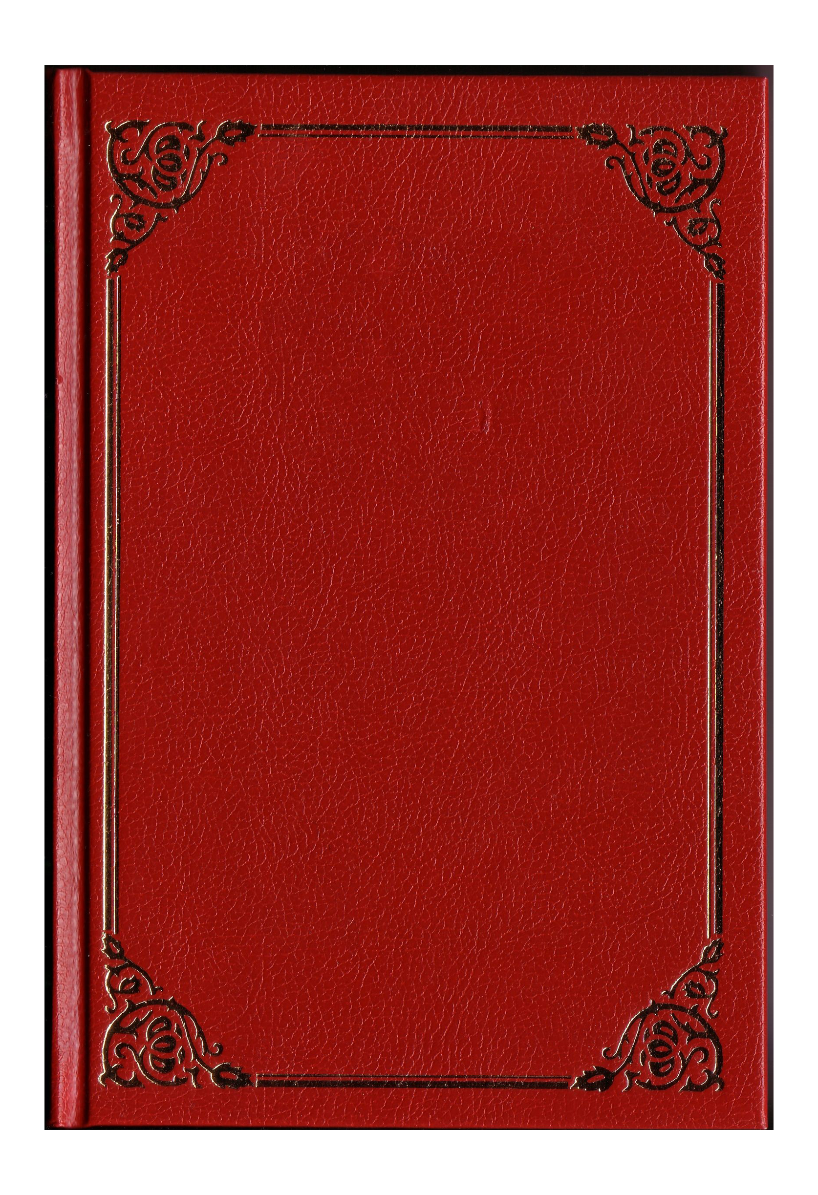 Red Leather Blank Book Cover