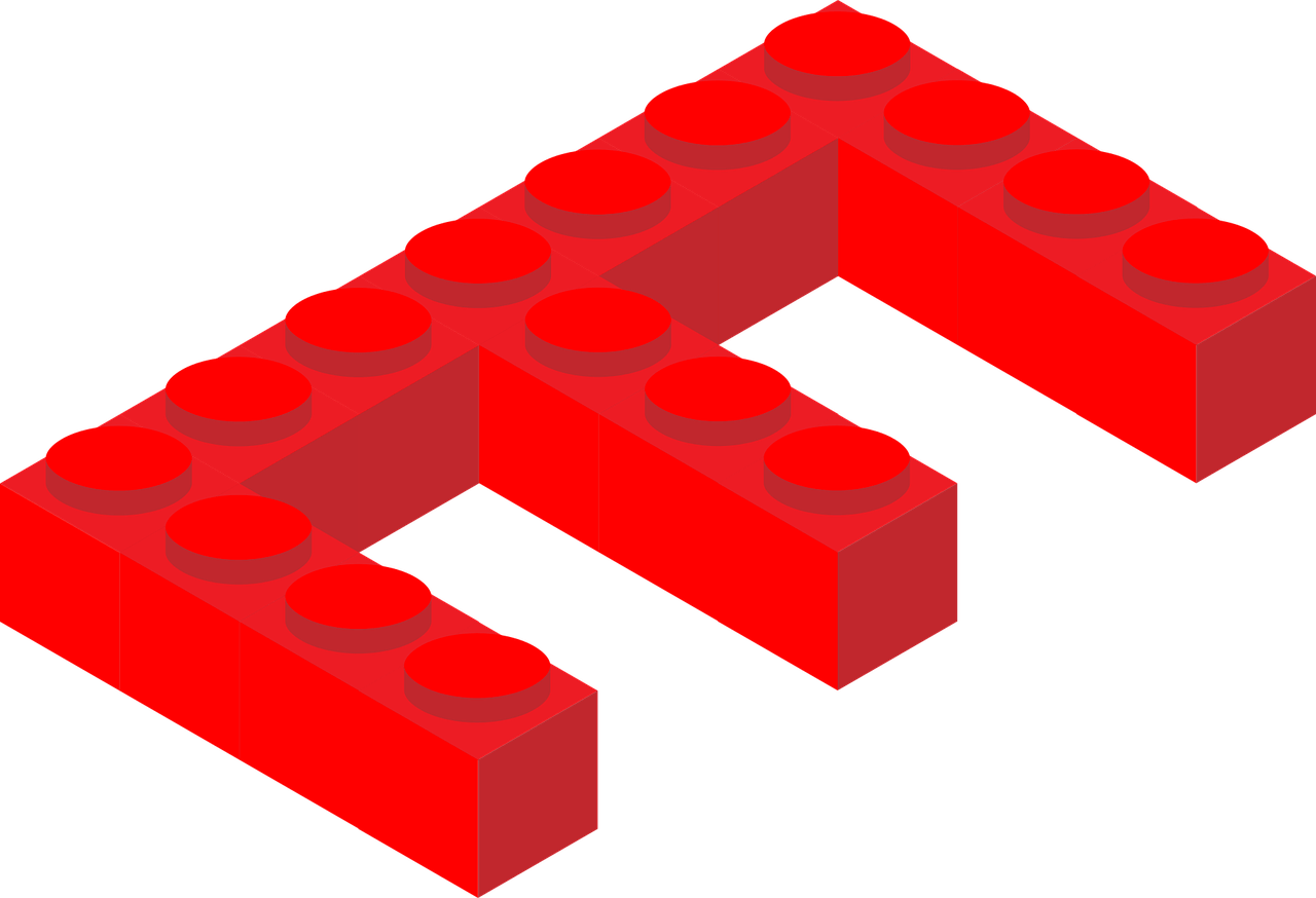 Red Lego Letter E