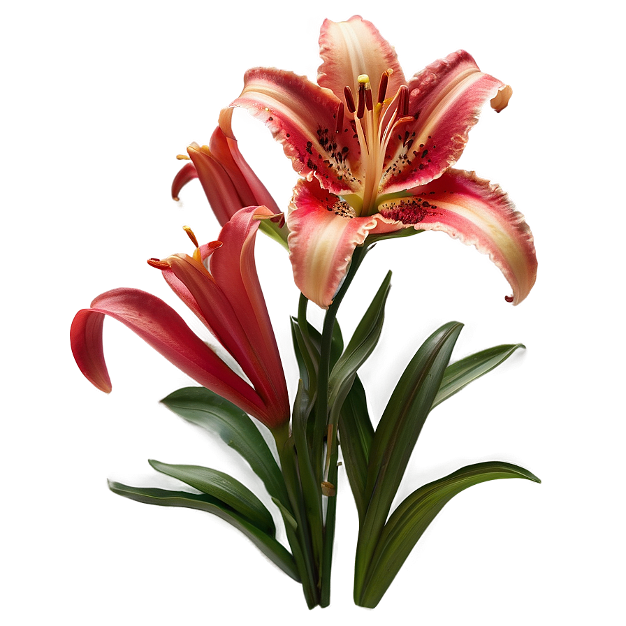 Red Lily Flower Png Afy76