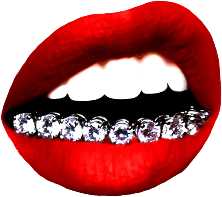 Red Lips Diamond Grillz Image