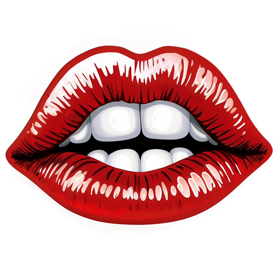 Red Lips Sticker Png 16