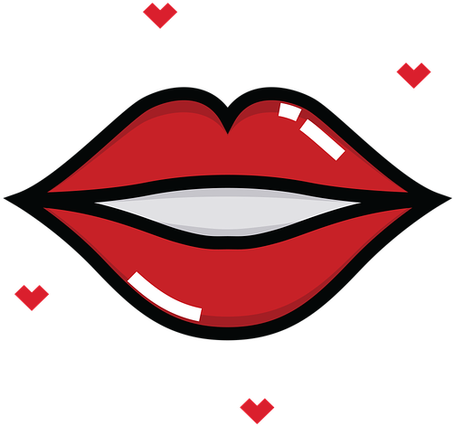 Red Lips Vector Illustration