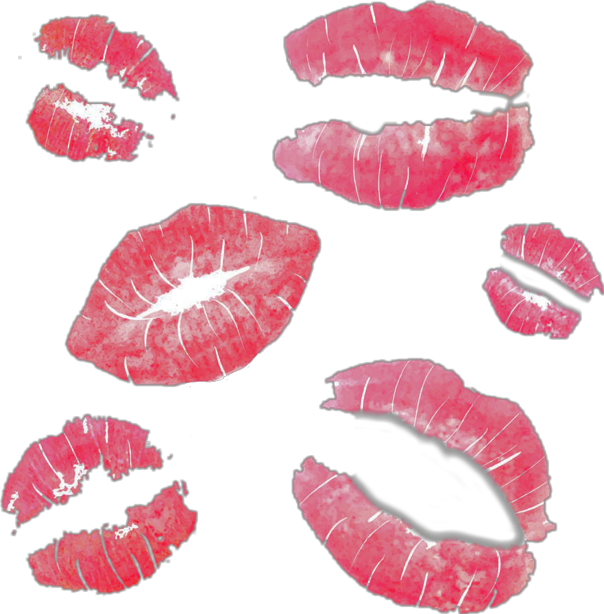 Red Lipstick Kiss Marks