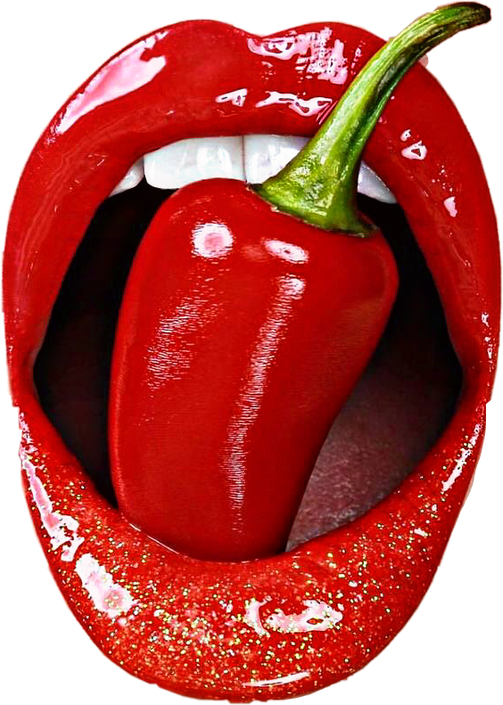 Red Lipswith Chili Pepper