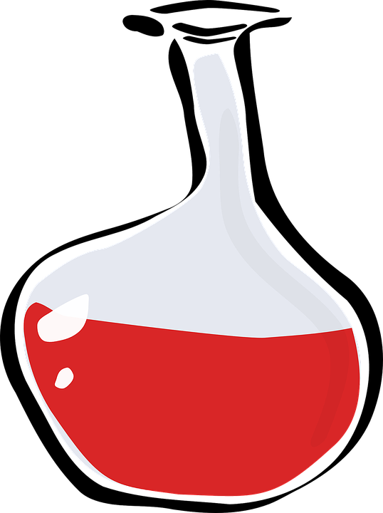 Red Liquidin Flask Illustration