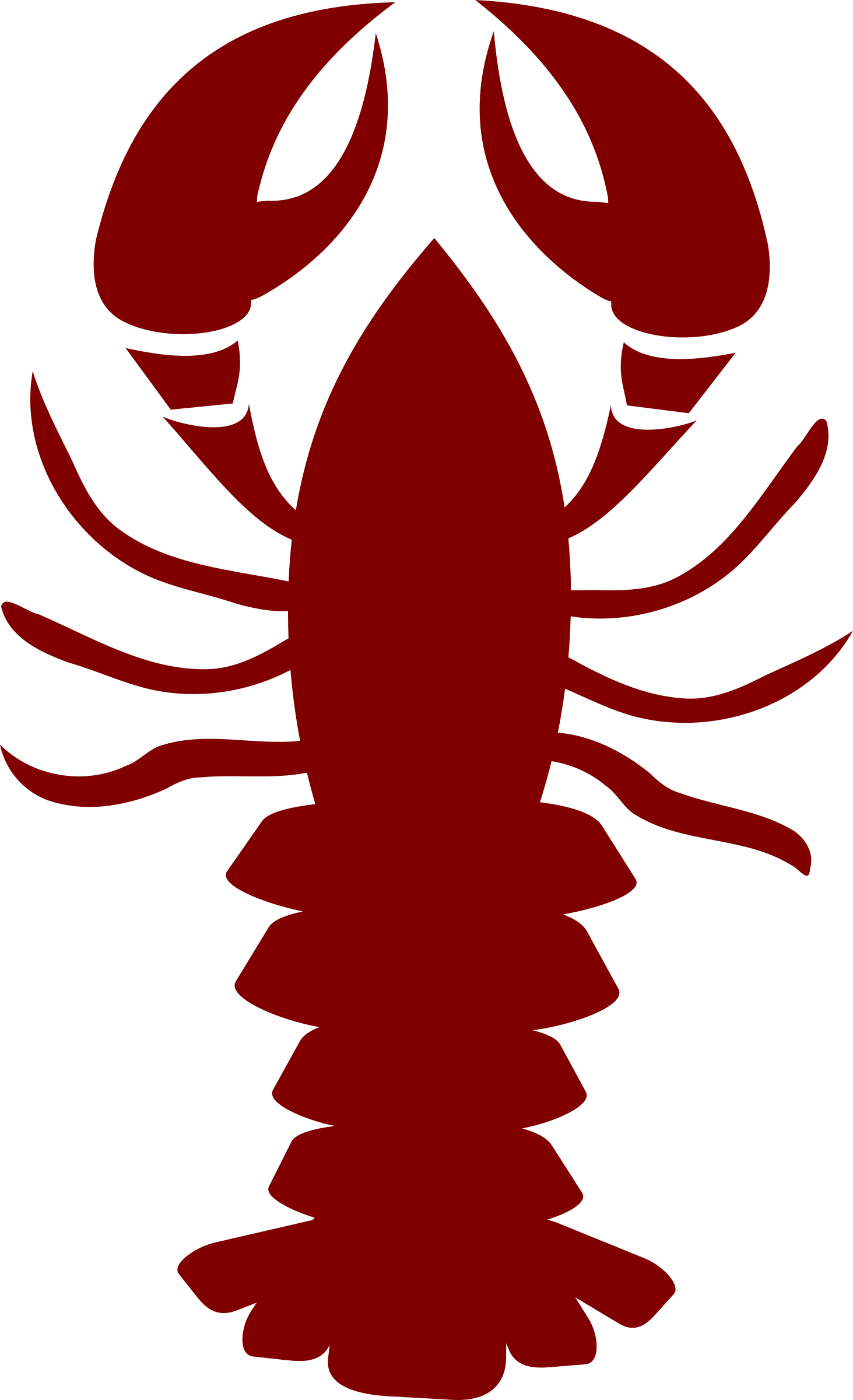 Red Lobster Silhouette Graphic