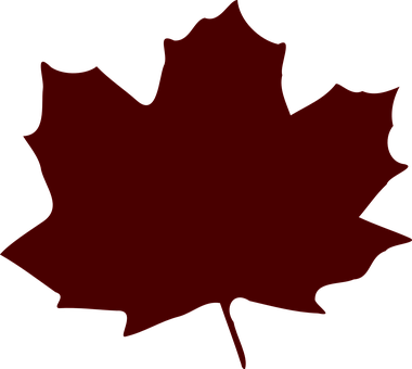 Red Maple Leaf Silhouette