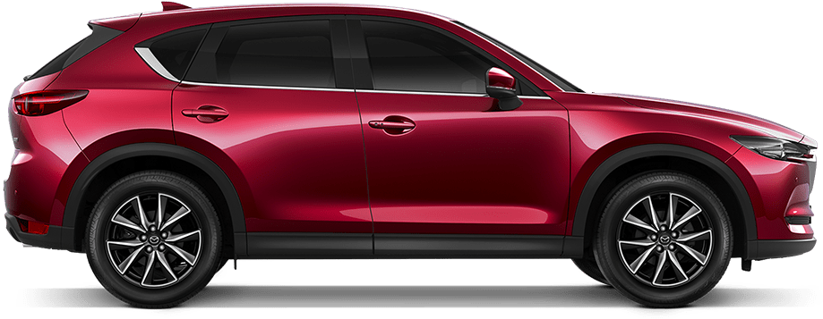 Red Mazda Crossover S U V Side View