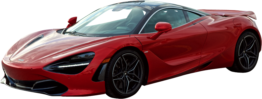 Red Mc Laren Supercar Side View