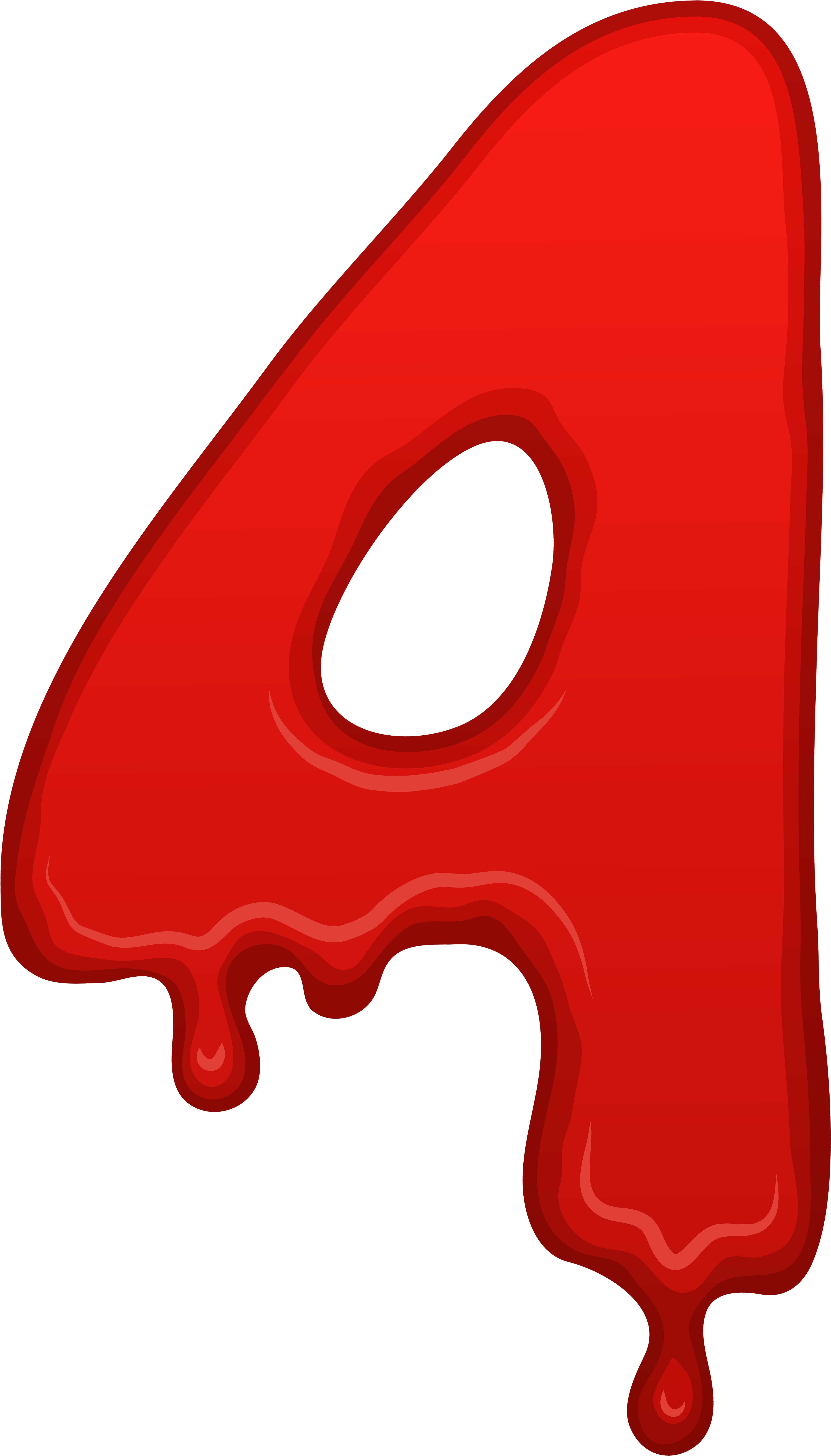 Red Melting Letter A Graphic