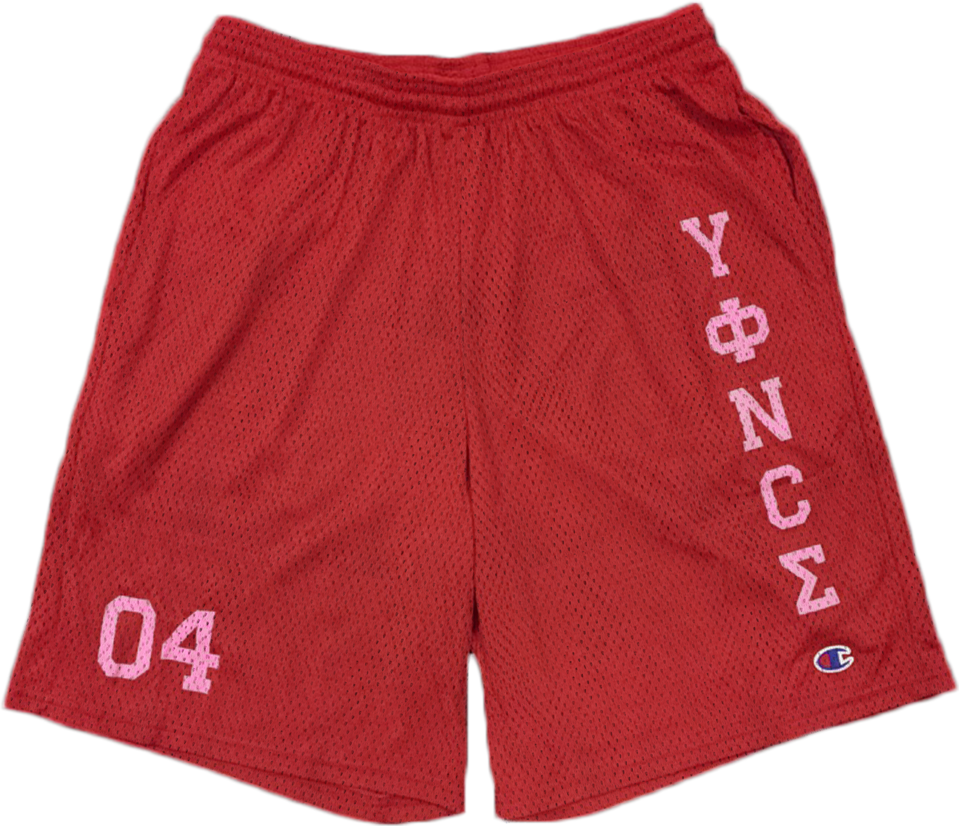 Red Mesh Basketball Shorts04