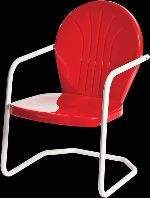 Red Metal Retro Chair