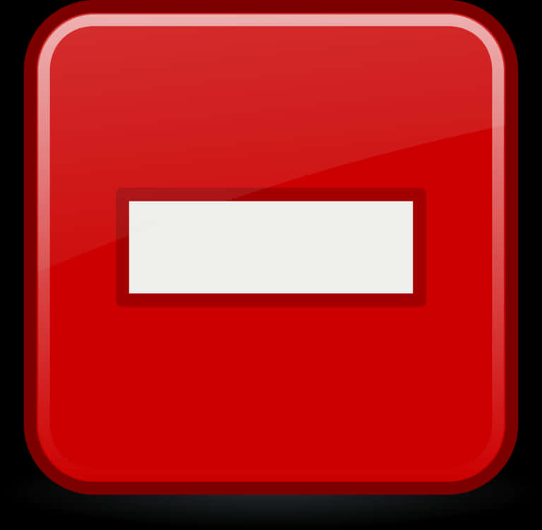 Red Minus Button Icon