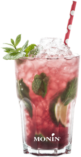 Red Mojito Cocktail Glass