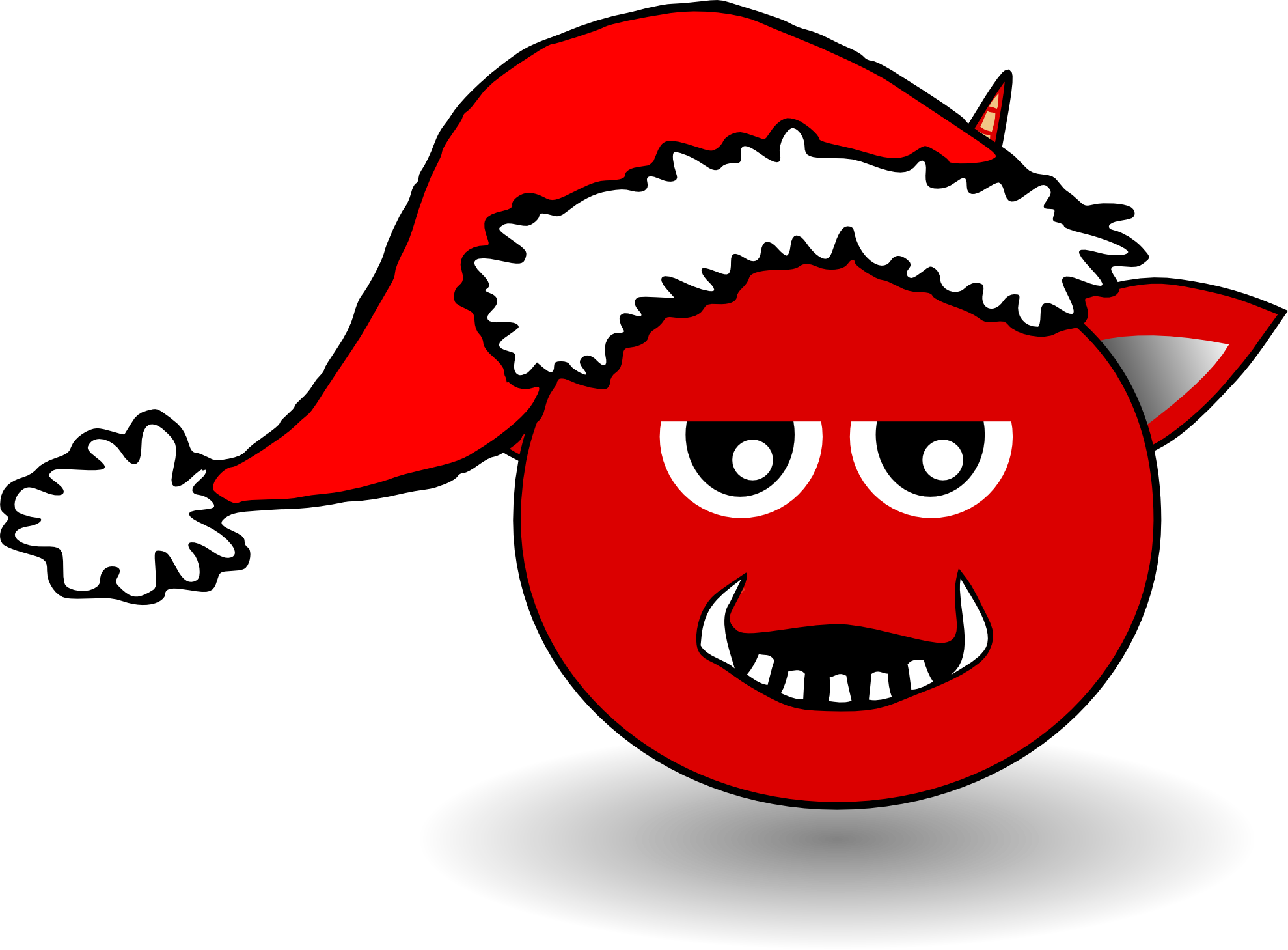 Red Monster Santa Hat Transparent Background