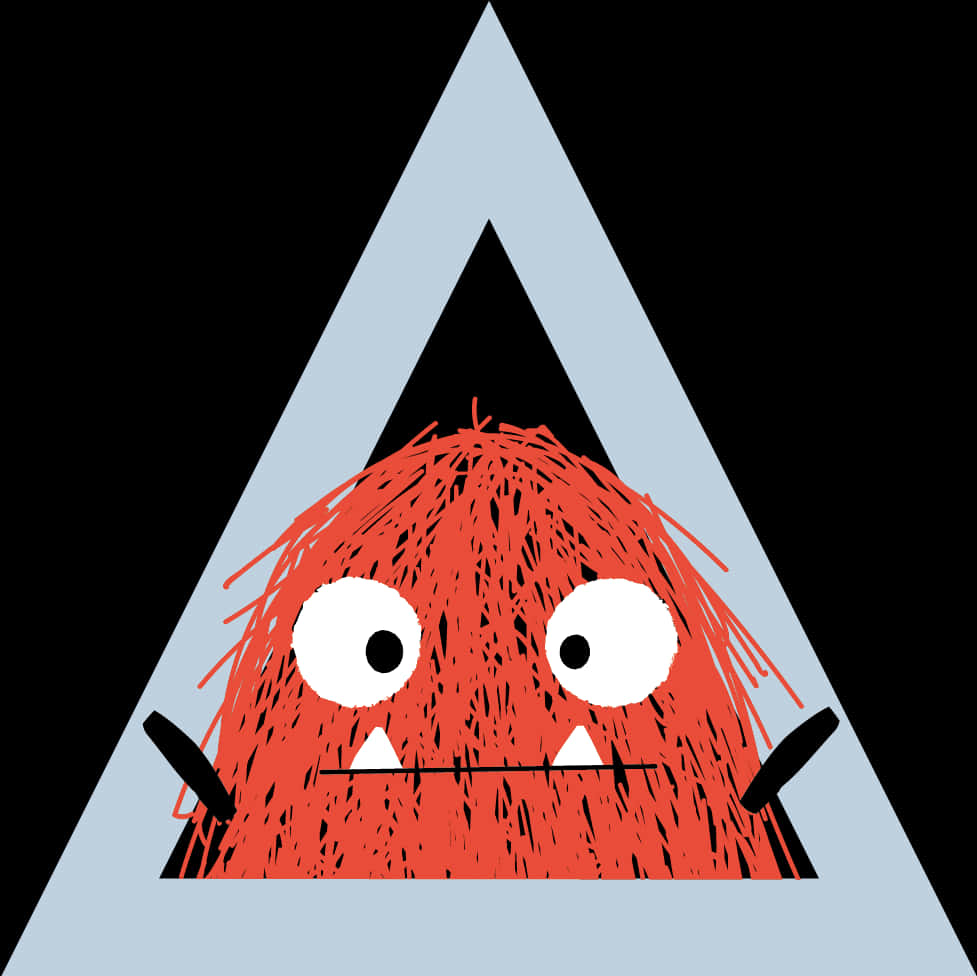 Red Monster Triangle Graphic
