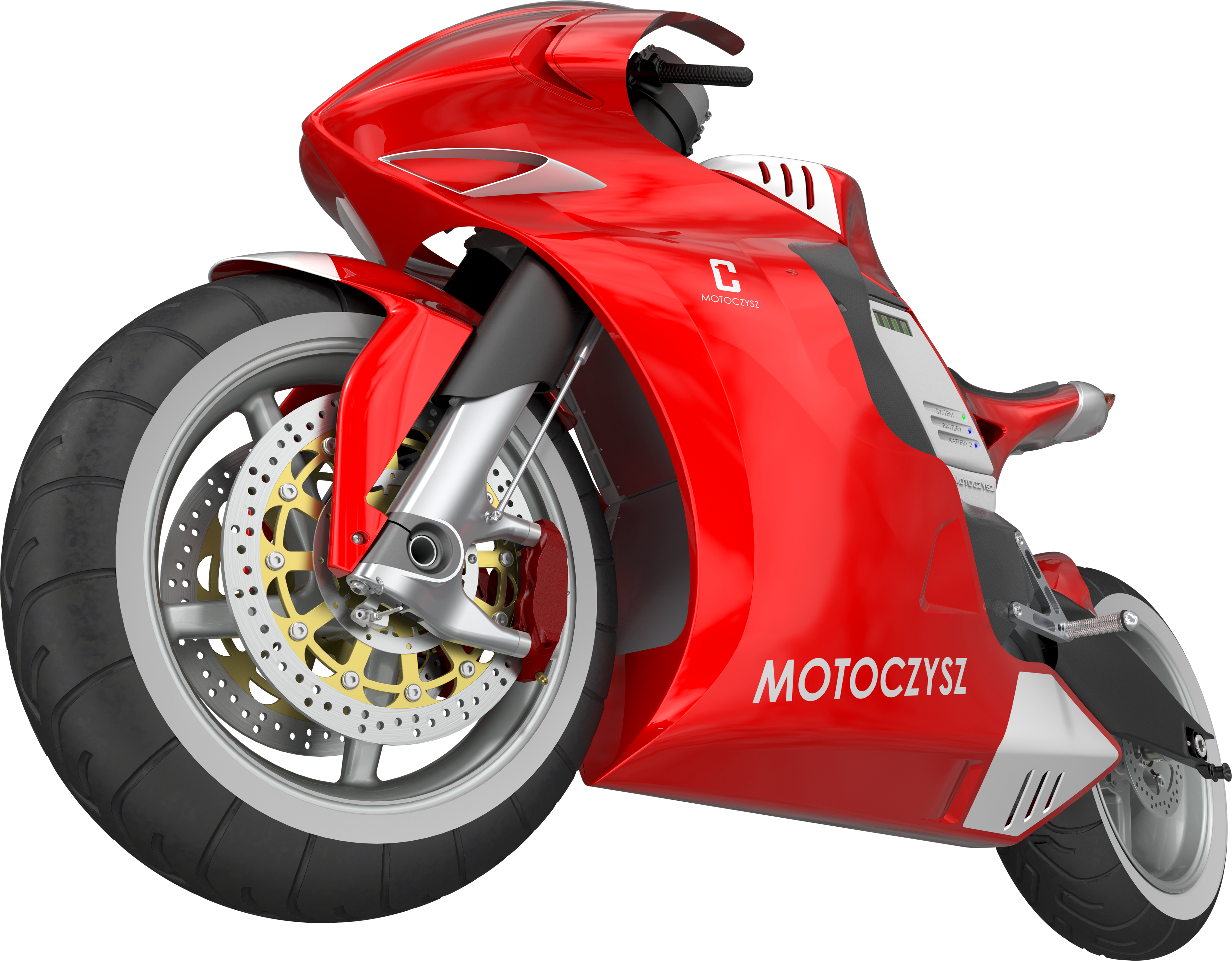 Red Motoczysz Electric Motorcycle