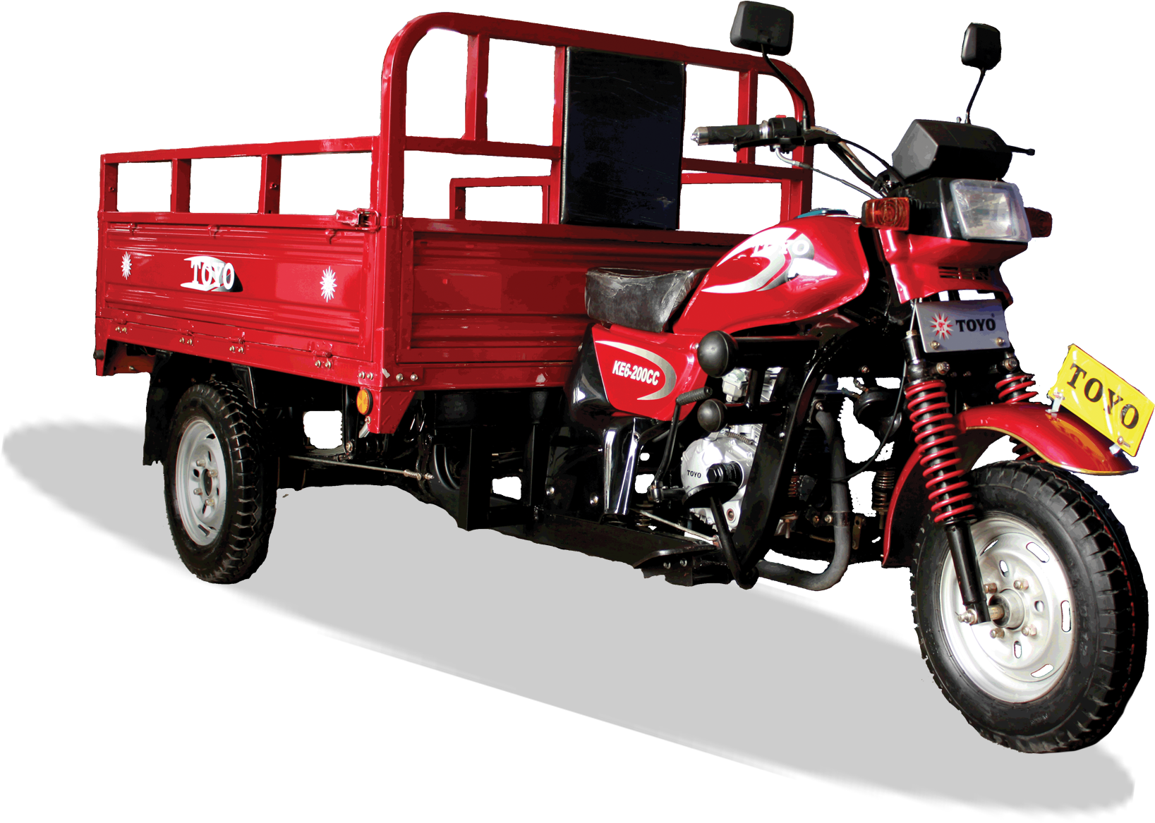 Red Motorized Rickshaw