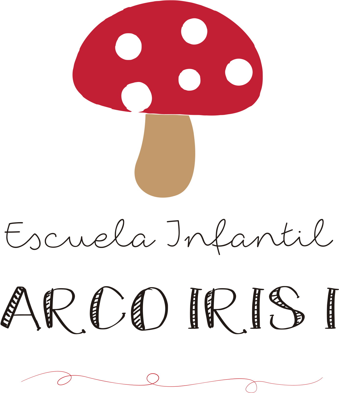 Red Mushroom Escuela Infantil Arco Iris Logo