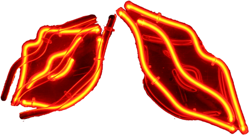 Red Neon Lips Sign