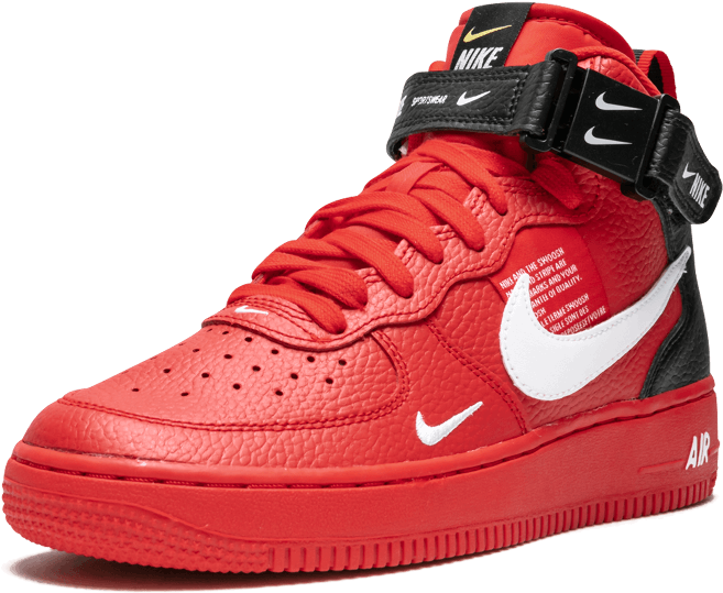 Red Nike Air Force Sneaker