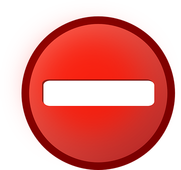 Red No Button Icon