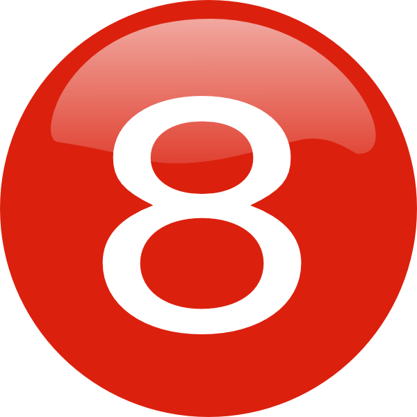 Red Number8 Icon