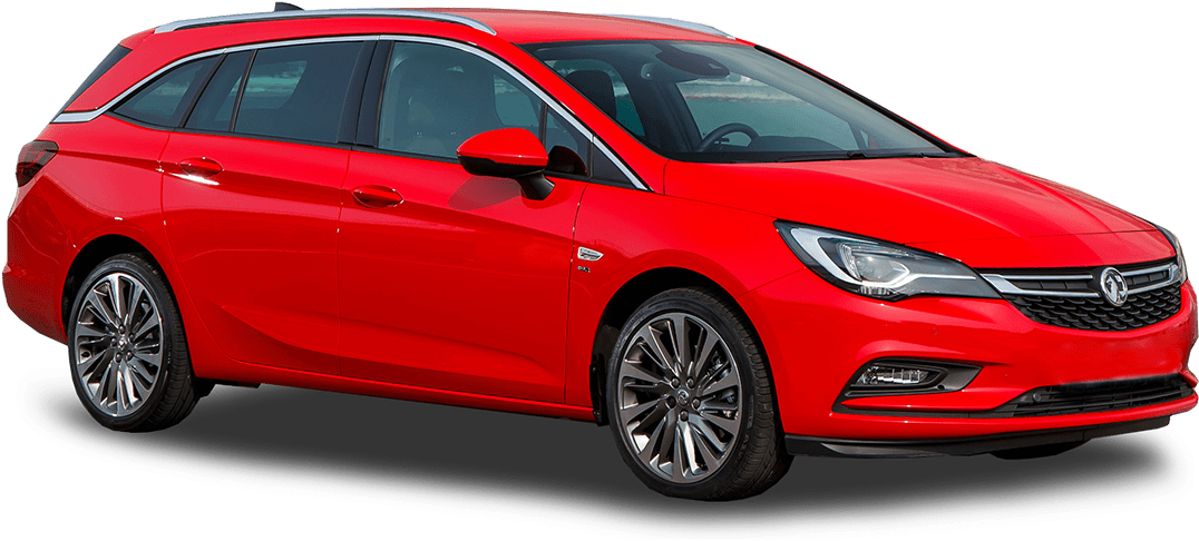 Red Opel Astra Sports Tourer Profile View