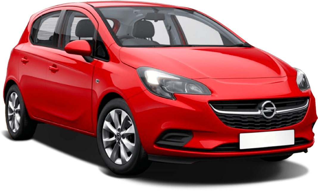 Red Opel Corsa Side View