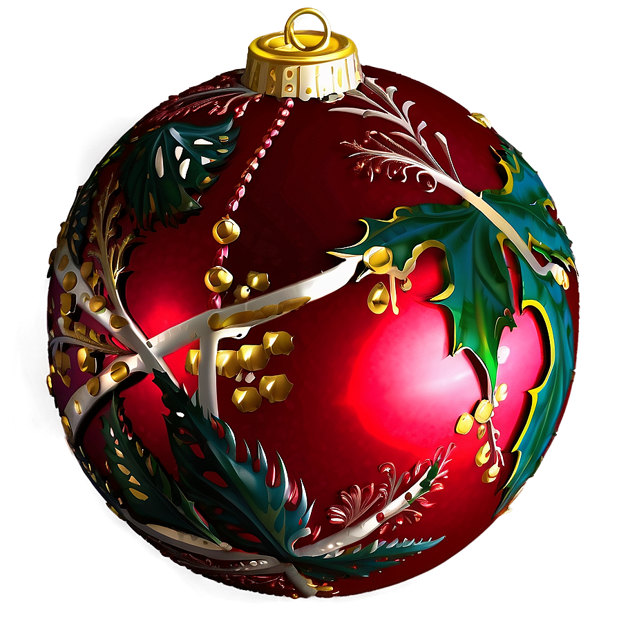 Red Ornament Decoration Png 51