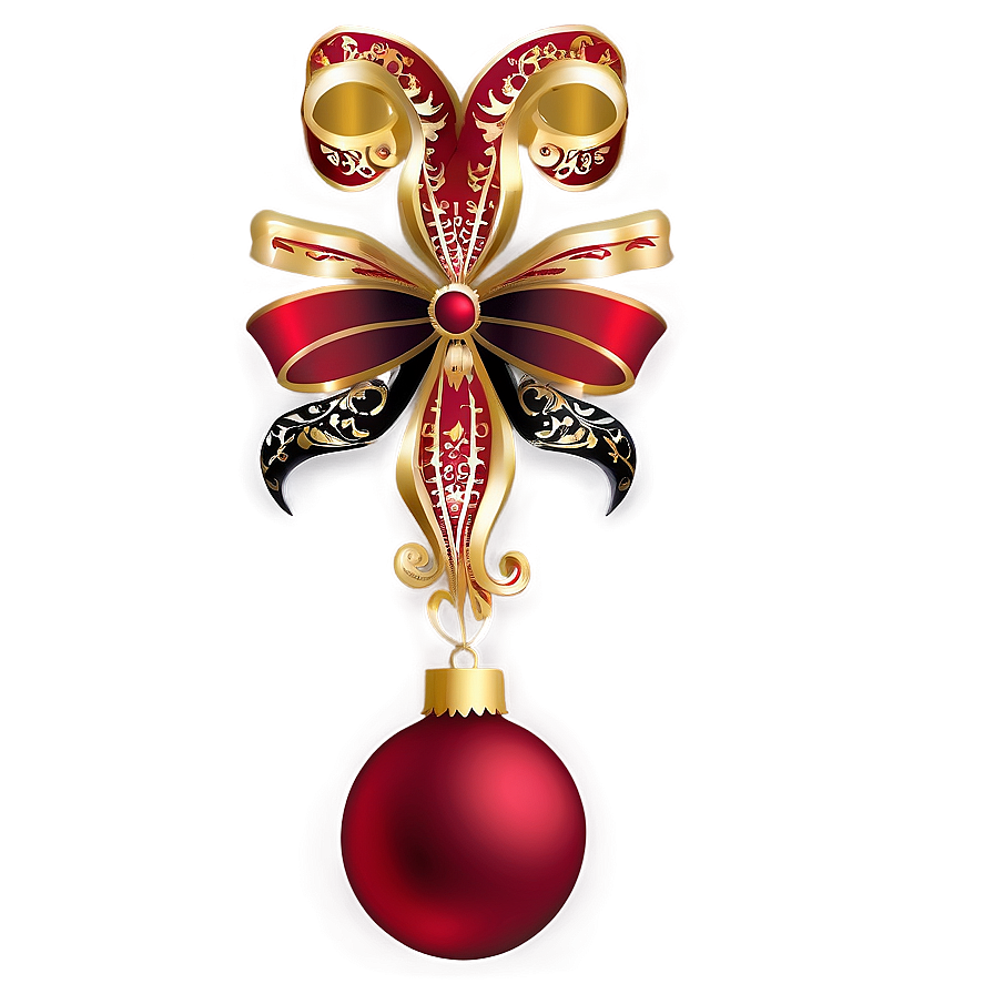 Red Ornament Design Png Eio37