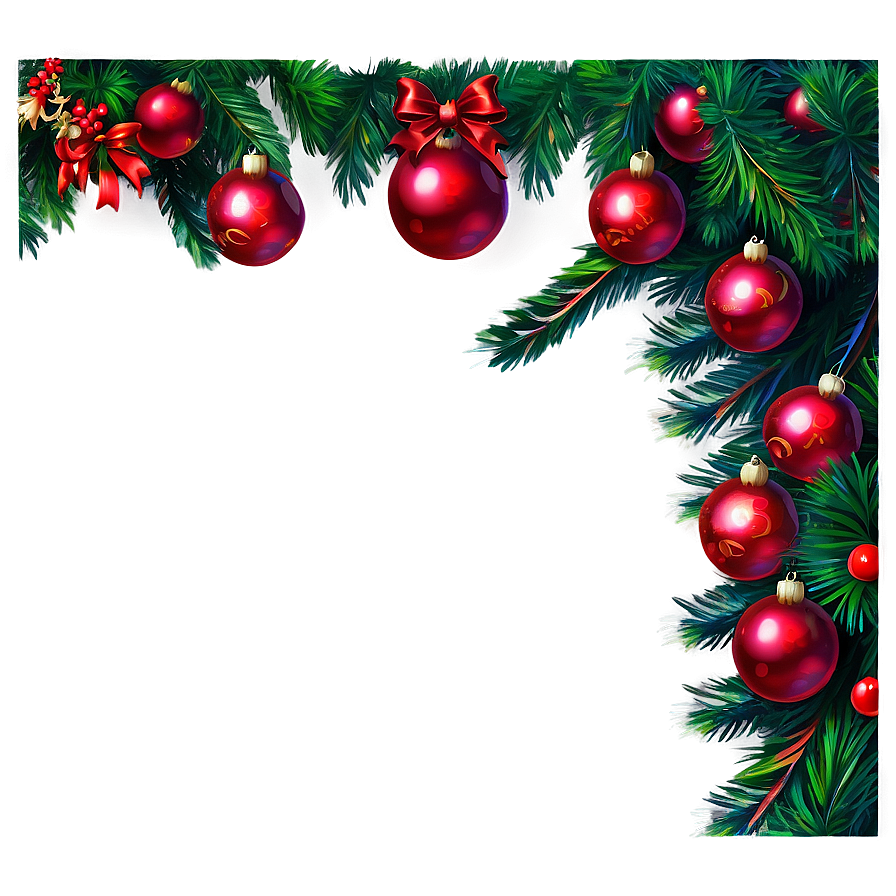 Red Ornament Garland Png Ohp92