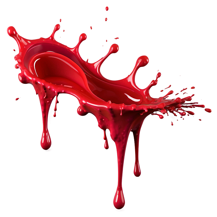 Red Paint Splash Png Pci38