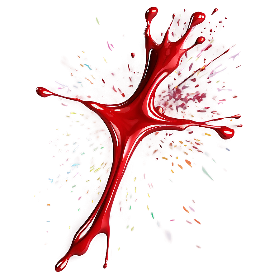 Red Paint Splatter Vector Png 25