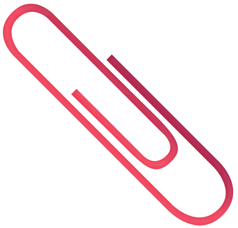 Red Paperclip Isolated Background