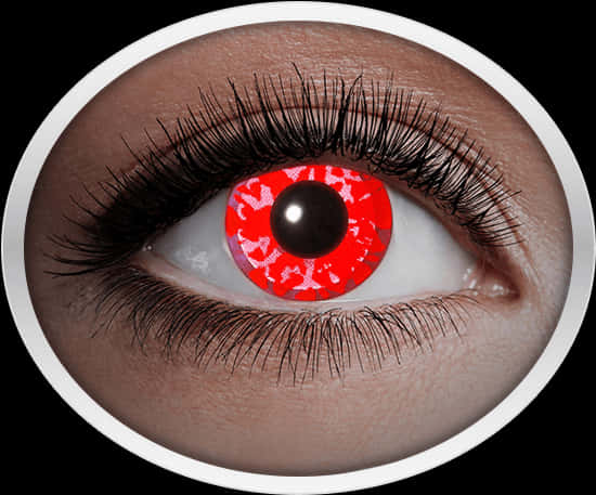 Red Patterned Contact Lens