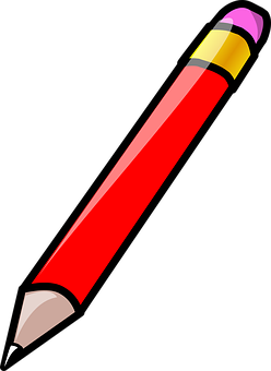 Red Pencil Cartoon Illustration