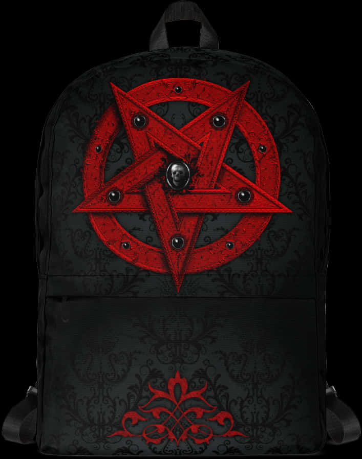 Red Pentagram Backpack