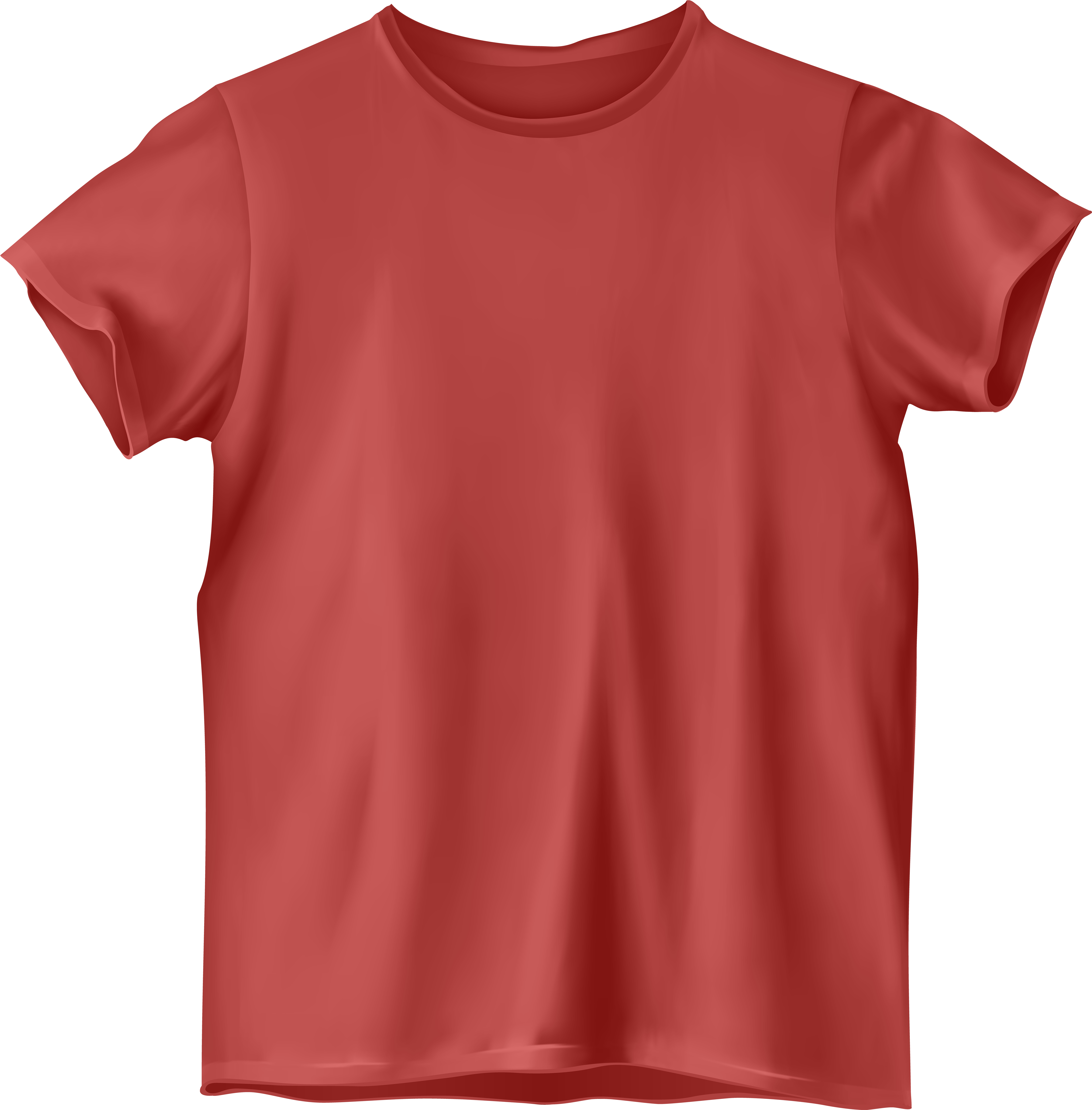 Red Plain T Shirt Mockup