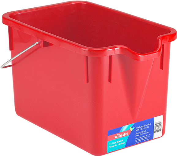 Red Plastic Bucketwith Handle