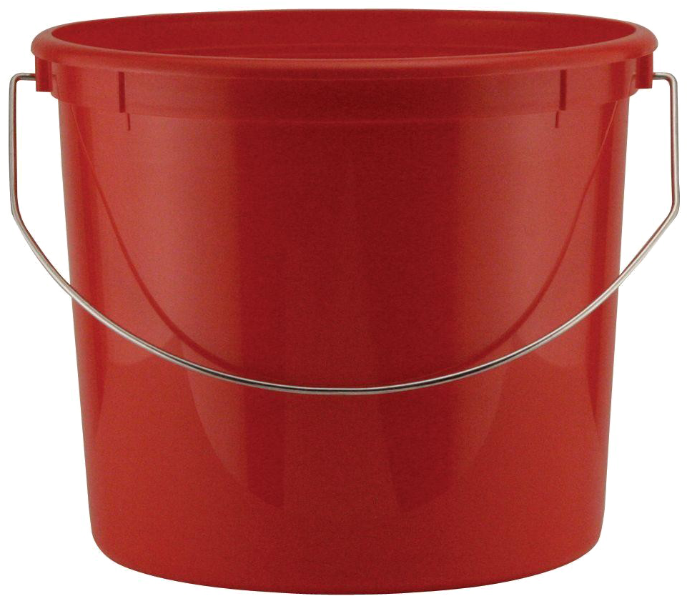 Red Plastic Bucketwith Handle