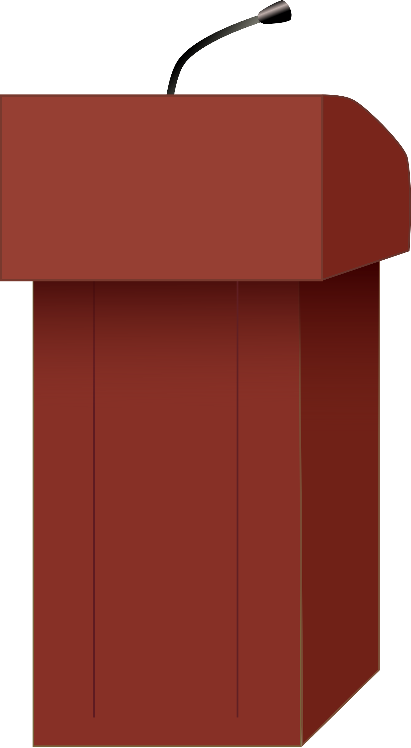 Red Podiumwith Microphone