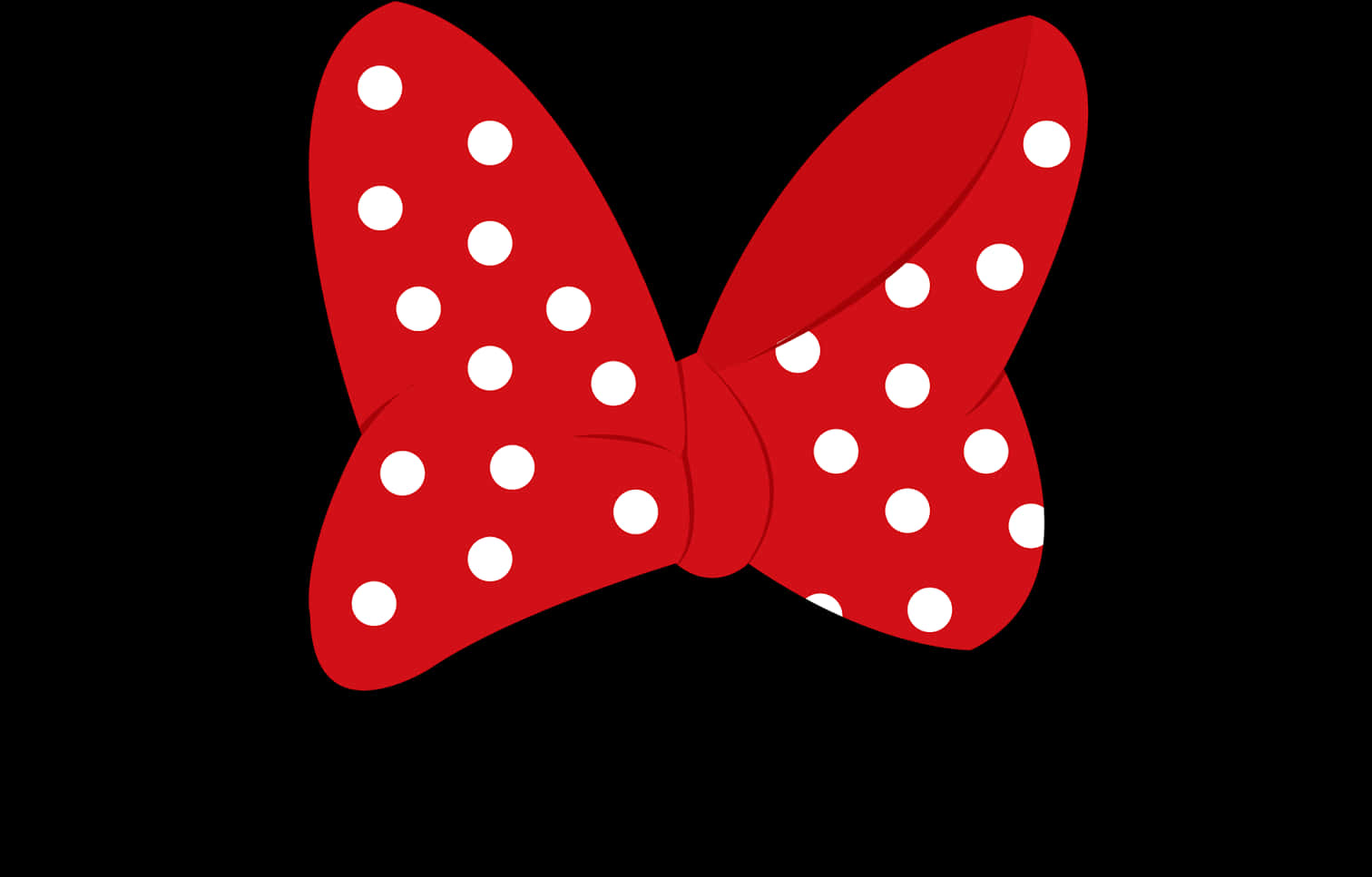 Red Polka Dot Bow Illustration
