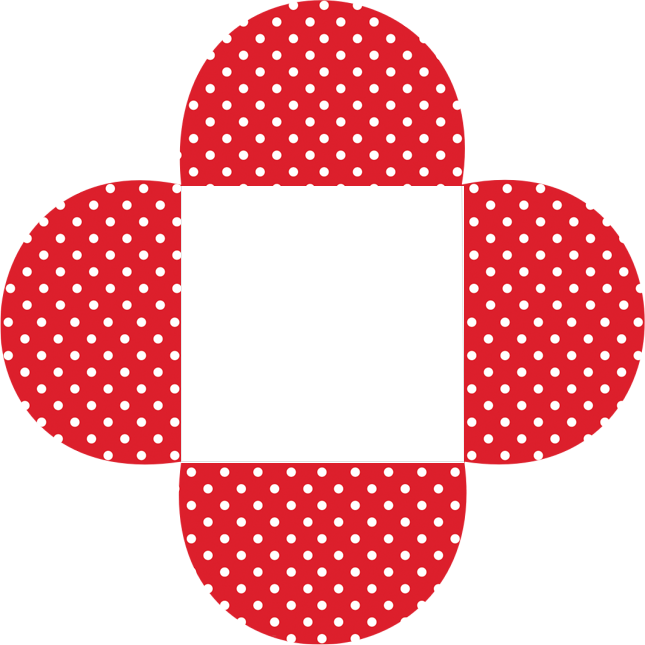 Red Polka Dot Cross Pattern